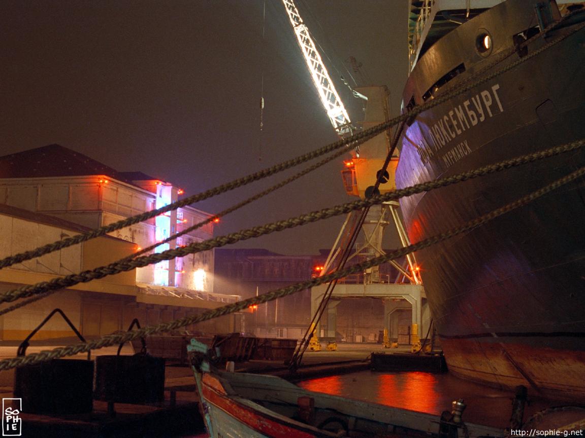 Saint-Nazaire harbour by night - Port de Saint-Nazaire la nuit - 1152 * 864