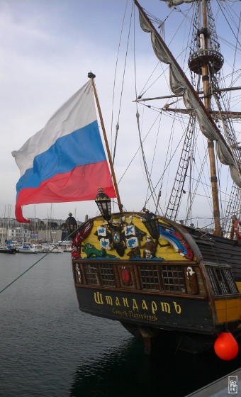 Stern of frigate Shtandart - Poupe de la frégate Shtandart