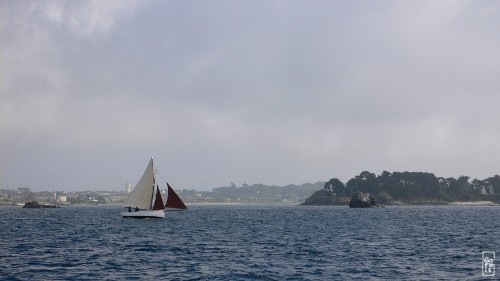 Small cutter between Batz island and Roscoff - Petit cotre entre l’île de Batz et Roscoff