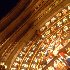 Lit-up cathedral porch