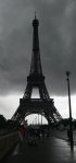 Eiffel tower under the rain