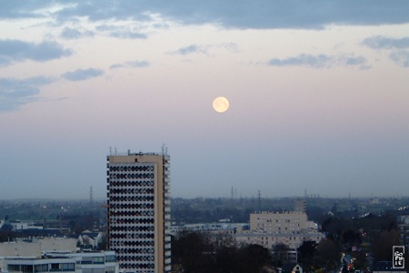 Moon at dusk - Lune entre chien et loup