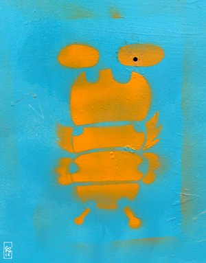 Stenciled creepy-crawlies - Bébêtes au pochoir
